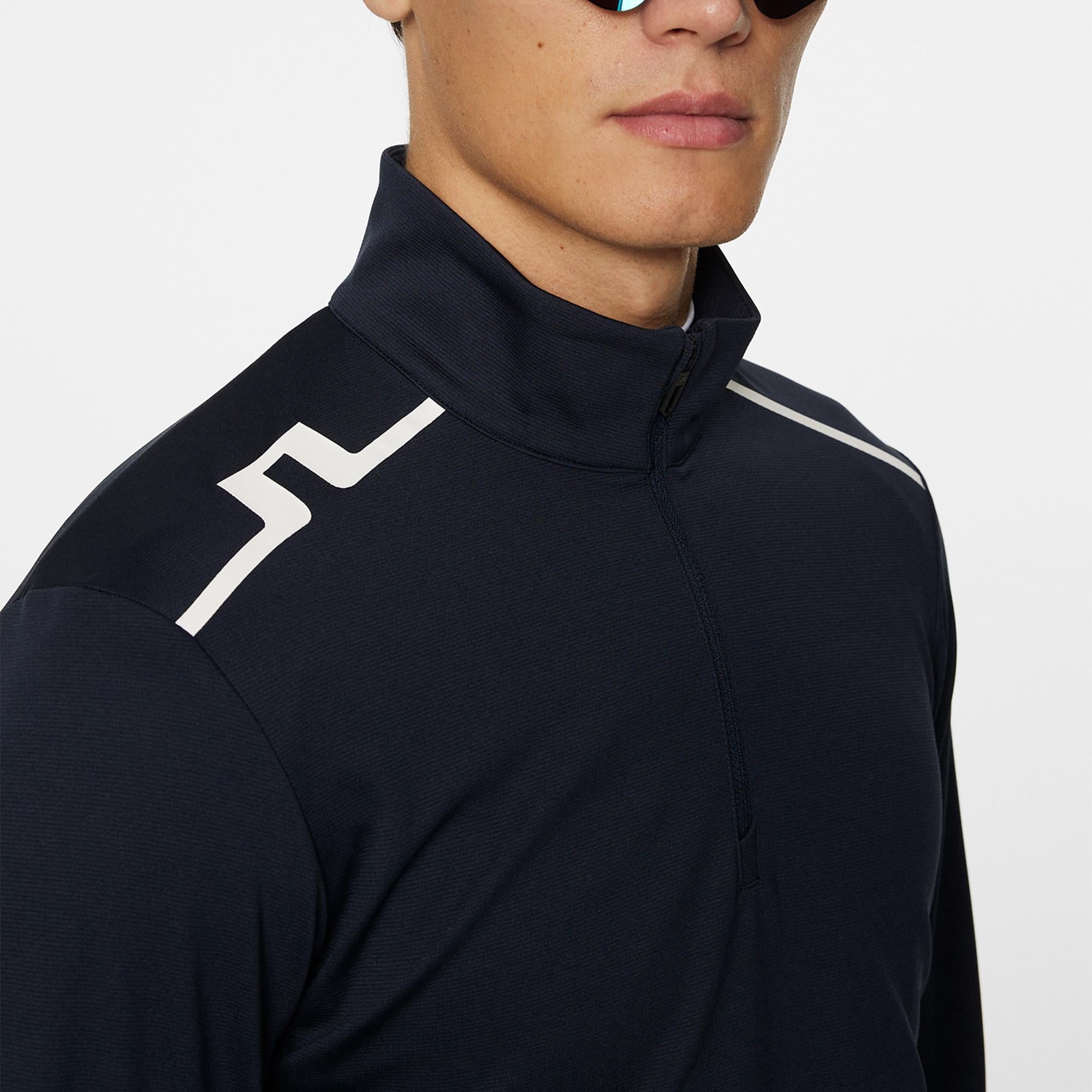 J Lindeberg Leon Quarter Zip Mens Golf Mid Layer Navy